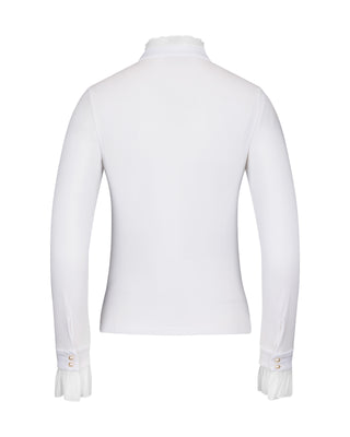 Chiffon Ribbon Windproof Inner T Shirt (White)