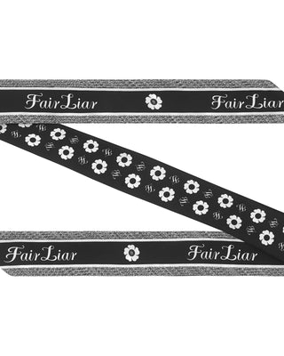 Pearl collar T Shirt with scarf (Black)