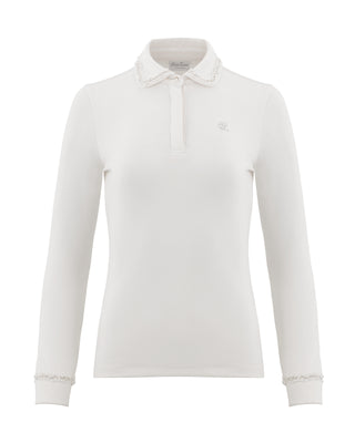 Tweed color scheme collar T Shirt (Cream)