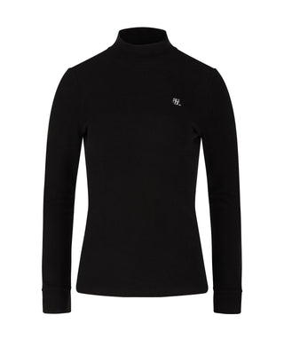 Fleeced high neck T Shirt (Black)