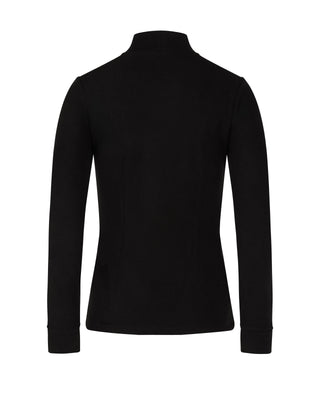 Fleeced high neck T Shirt (Black)