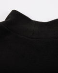 Fleeced high neck t-shirt - Black