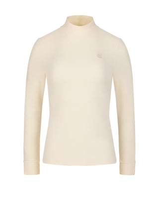 Fleeced high neck T Shirt (Cream)