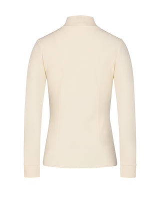 Fleeced high neck T Shirt (Cream)