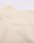 Fleeced high neck t-shirt - Cream