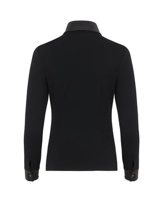 Fair Liar Leather Collar T Shirt (Black)