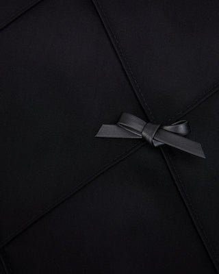 Ribbon Detailed Windproof Vest (Black)