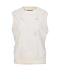 Ribbon Detailed Windproof Vest - Cream