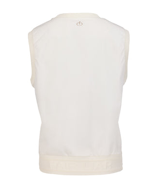 Ribbon Detailed Windproof Vest (Cream)