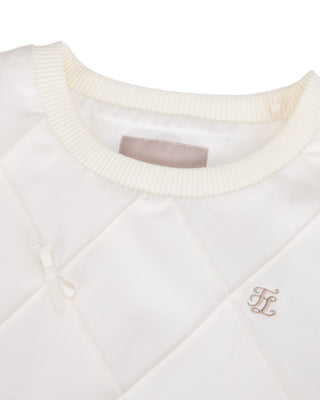 Ribbon Detailed Windproof Vest (Cream)