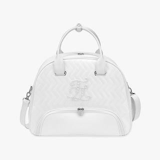 Pearl Quilted Boston Bag (Ivory)