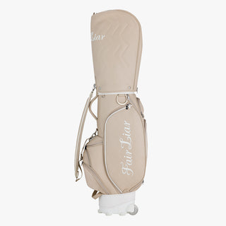 Herringbone Wheel Golf Bag (Beige)
