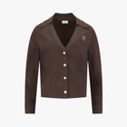 Back Logo Jacquard Cardigan (Brown)