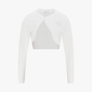 Pearl Logo Bolero Cardigan (Ivory)