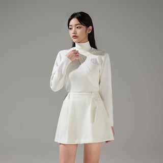 Pearl Logo Bolero Cardigan (Ivory)