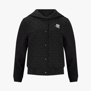 Tweed Quilted Jumper (Black)