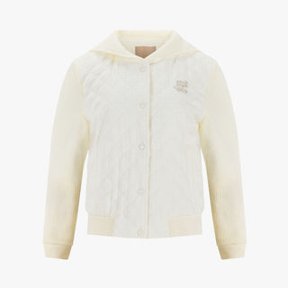 Tweed Quilted Jumper (Ivory)