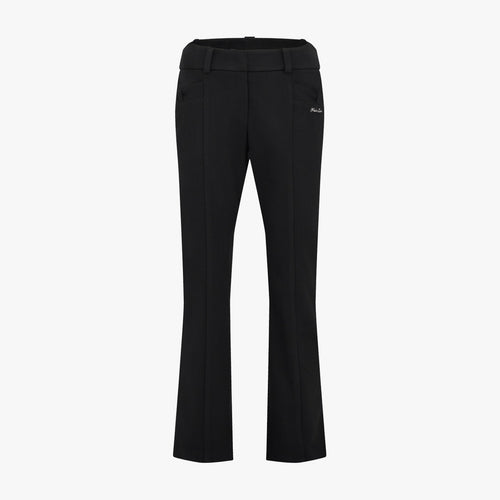 Ribbon Pocket Bootscut Pants (Black)