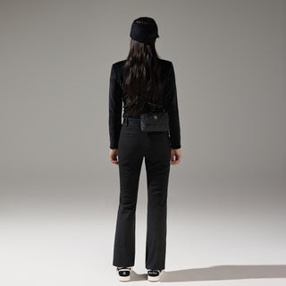 Ribbon Pocket Bootscut Pants (Black)