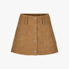 Suede Bonded Skirt (Brown)
