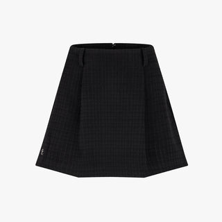 Tweed Balloon Skirt (Black)