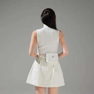 Tweed Balloon Skirt (Ivory)