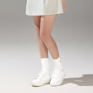 Fur ball Ankle-socks (Ivory)