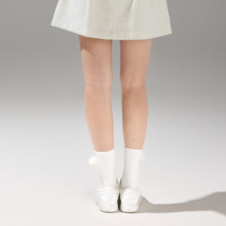 Fur ball Ankle-socks (Ivory)