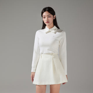 Pearl Point Collar Tshirt (Ivory)