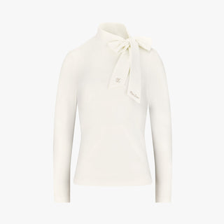 Tie Ribbon Turtle-neck Tshirt (Ivory)