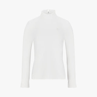 Pleats Turtle-neck Tshirt (Ivory)