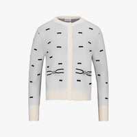 [TOKYO] Ribbon Jacquard Cardigan (Cream)