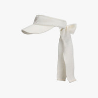 Tweed Ribbon Visor (Ivory)