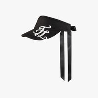 Bouclé Logo Ribbon Visor (Black)