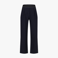 Banded Wide Pants (Navy)