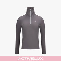 Half Zip-Up T-Shirt (Brown)