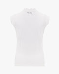 Tulip collar sleeveless t-shirt - White