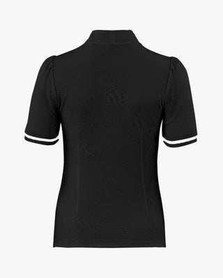 Ferrara Jacquard Turtleneck T Shirt (Black)