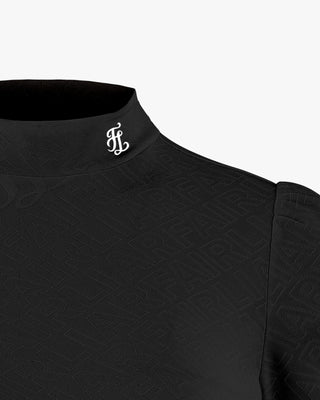 Ferrara Jacquard Turtleneck T Shirt (Black)