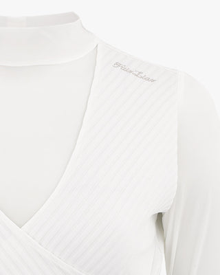 Rib layered cooling T Shirt (White)
