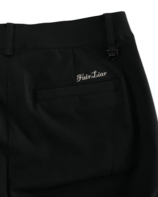 Ribbon Pocket Bootcut Pants (Black)