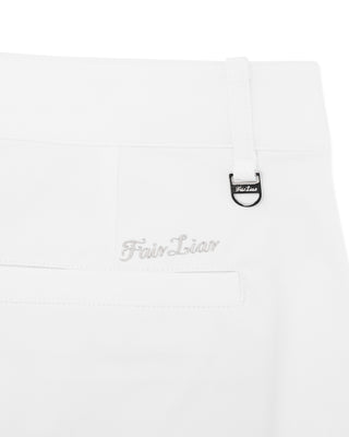 Ribbon Pocket Bootcut Pants (White)