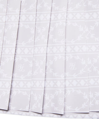 High Waist Pattern Skirt (Beige)