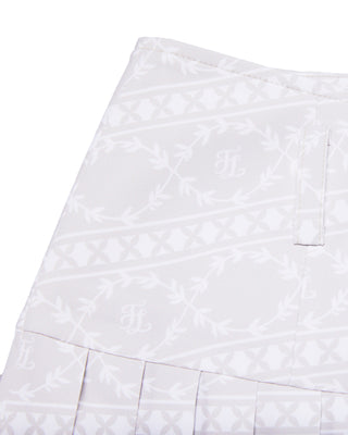 High Waist Pattern Skirt (Beige)