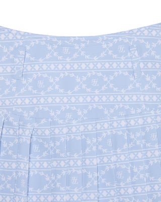 High Waist Pattern Skirt (Blue)