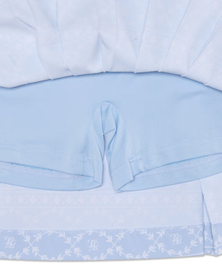 High Waist Pattern Skirt (Blue)