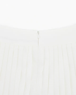 Magic Rib String Pleated Skirt (Ivory)