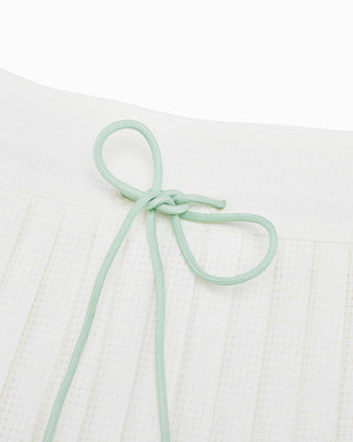 Magic Rib String Pleated Skirt (Ivory)