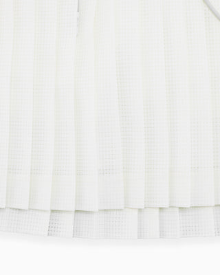Magic Rib String Pleated Skirt (Ivory)