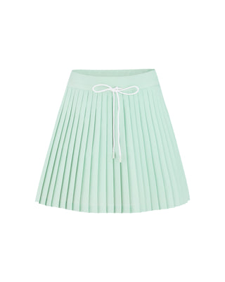Magic Rib String Pleated Skirt (Mint)